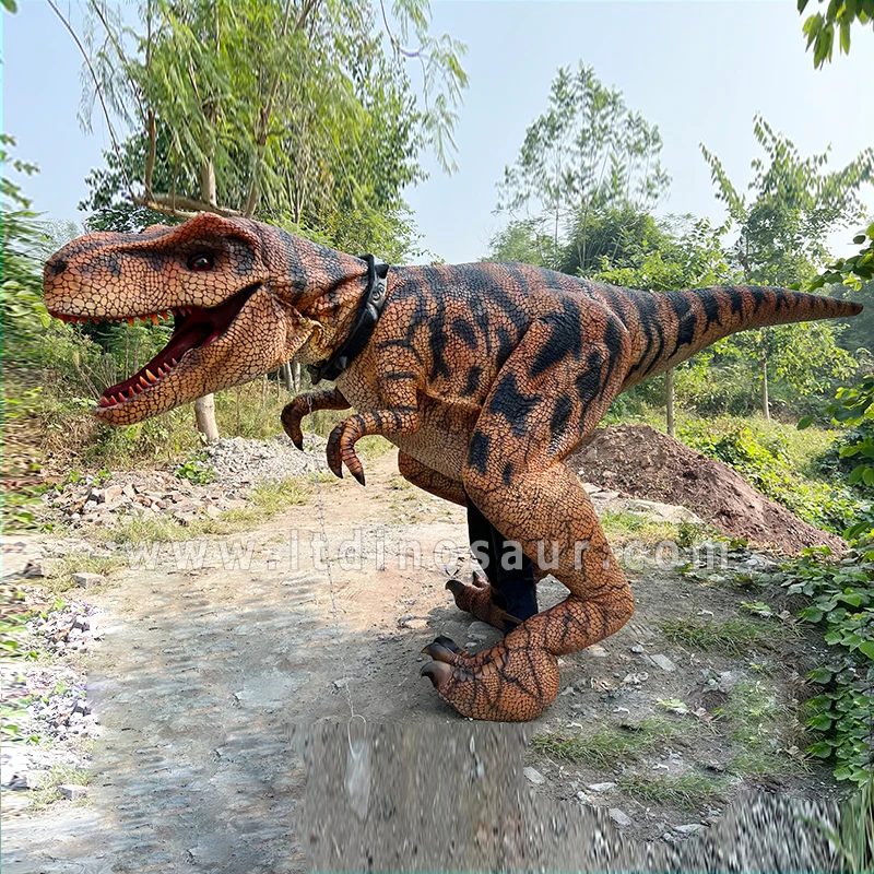 Carnival Alive Big Life Size Raptor Lifesize Robotic Dinosaur Costume T rex Light Weight Hidden Legs For Sale