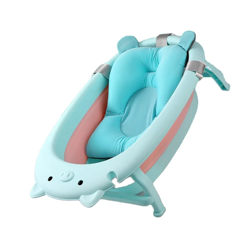 
Hot new products in 2021 portable safe and environmentally friendly baby plastic folding bathtub 
