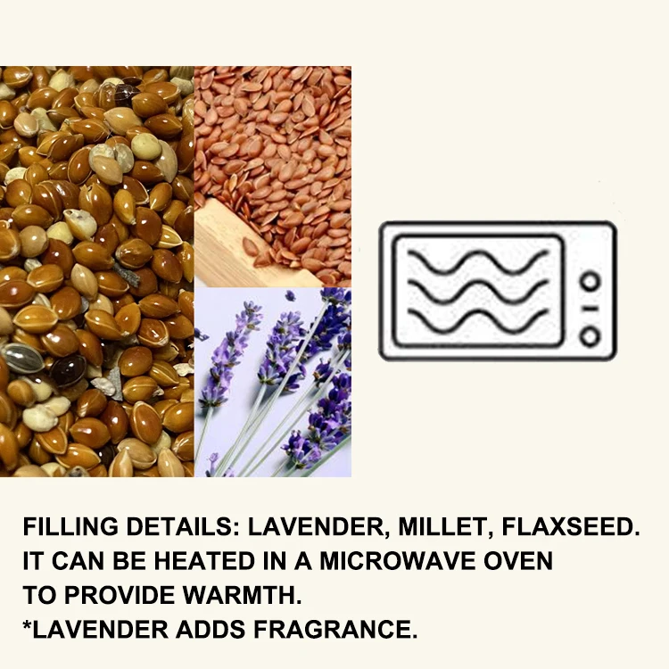 Popular microwave-heated Penguin Plush Doll Flax Seed Lavender Heating Pad Hand Warmer Removable Heating Plush Toy