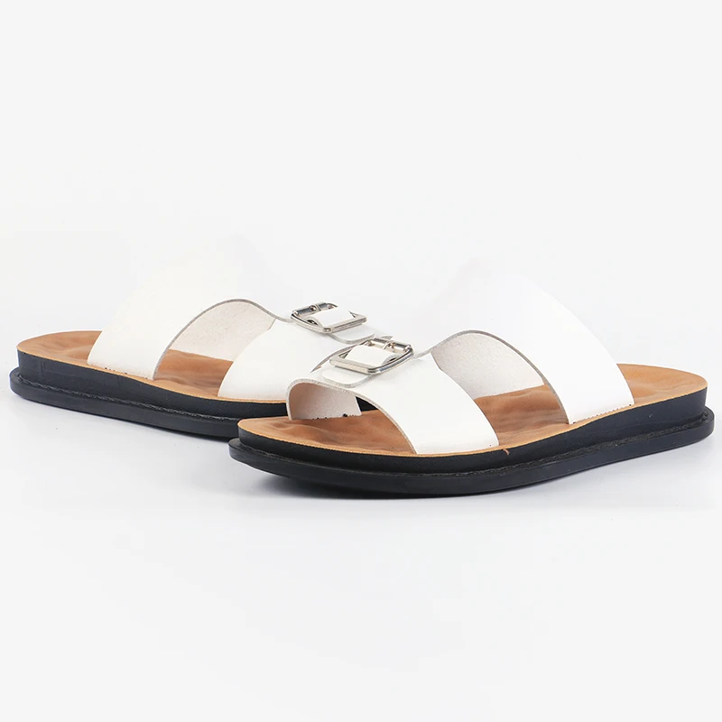 Rubber Sole Men Summer Beach Shoes Sandals Anti Slip Rubber New Design Fashion Leisure Black Red White Light Strap Cross