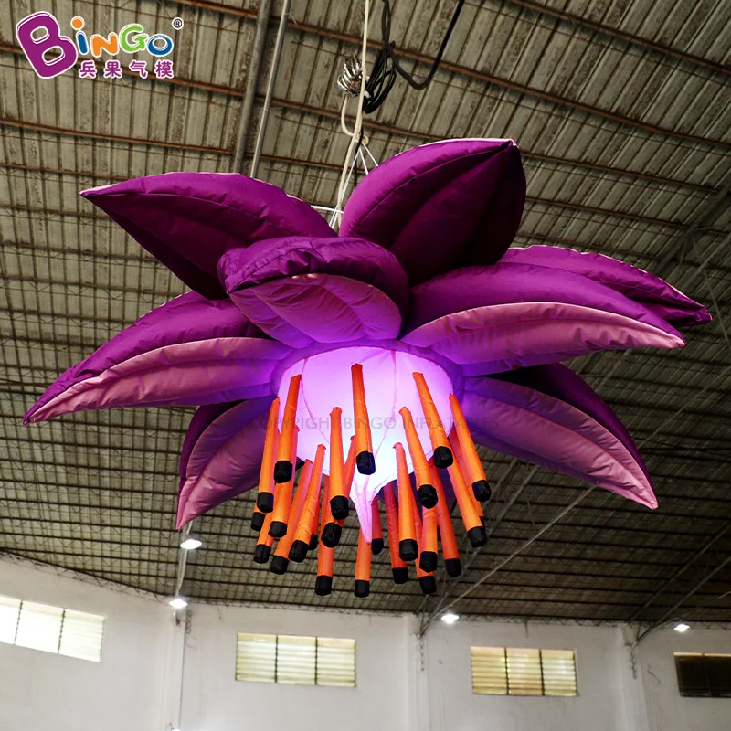 Bingo Hanging Realistic Flowers Balloon Models Event Party Ceiling Giant Inflatable Flower For Wedding Decoration