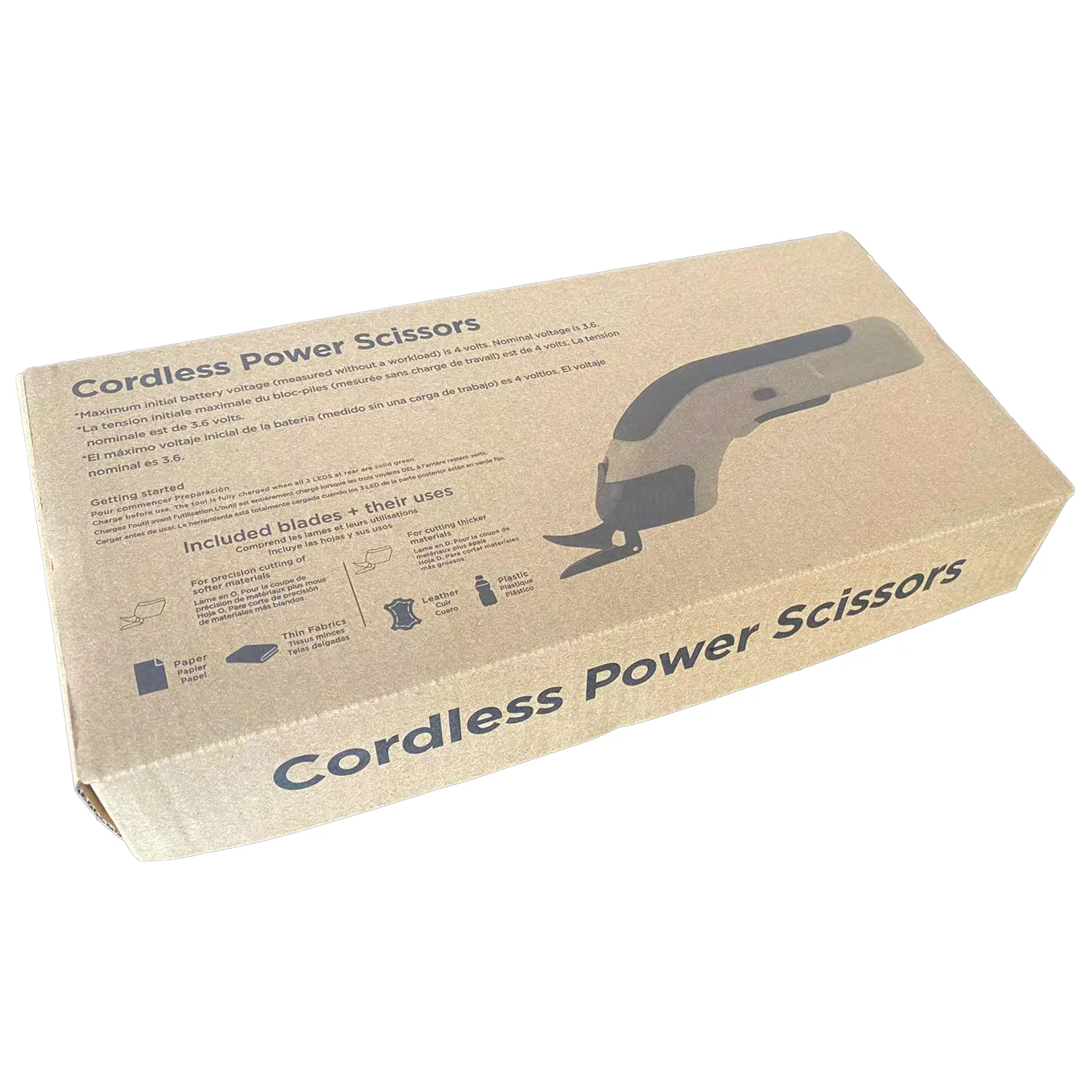 Blue Cordless Electric Fiber Scissors, Class A battery, integrated 2000Mah battery, 40MM Scissors Blade, 12W power, 3.6 Voltage