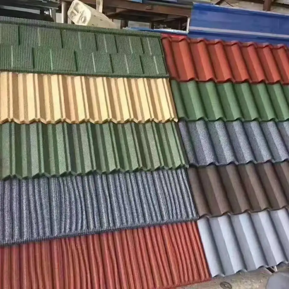 Building Materials Color Coated Stone Aluzinc Metal Roofing Tile Sheet for House