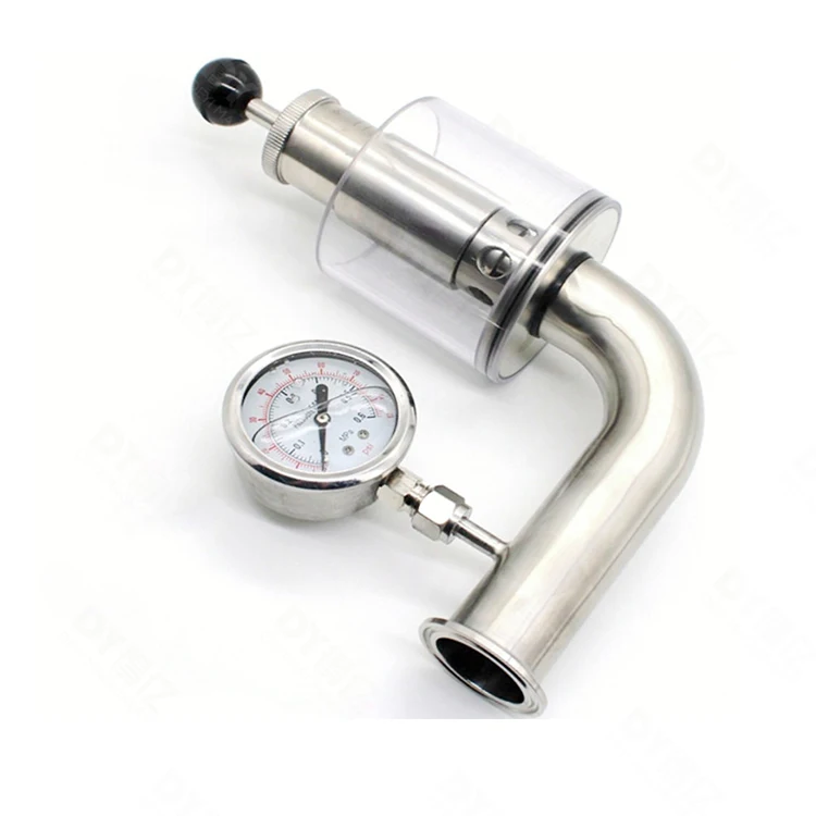 DEYI 316L stainless steel vent valve 304 safety quick exhaust valve window type sanitary safety valve for pressure regulating