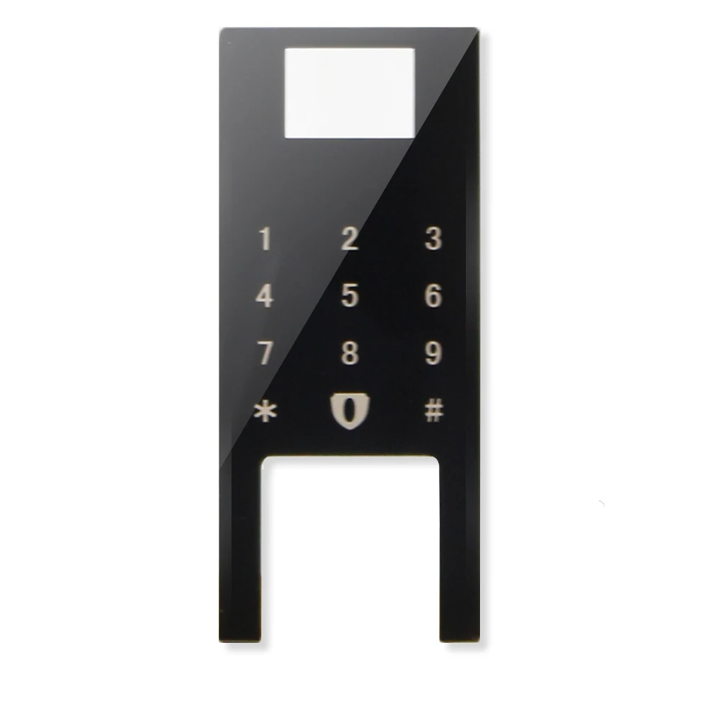 Custom AG AR AF silk screen printing tempered glass Face recognition touch screen panel for smart door lock