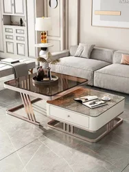 Luxury coffee table combination, simple and modern mini sofa side table, living room coffee table combination