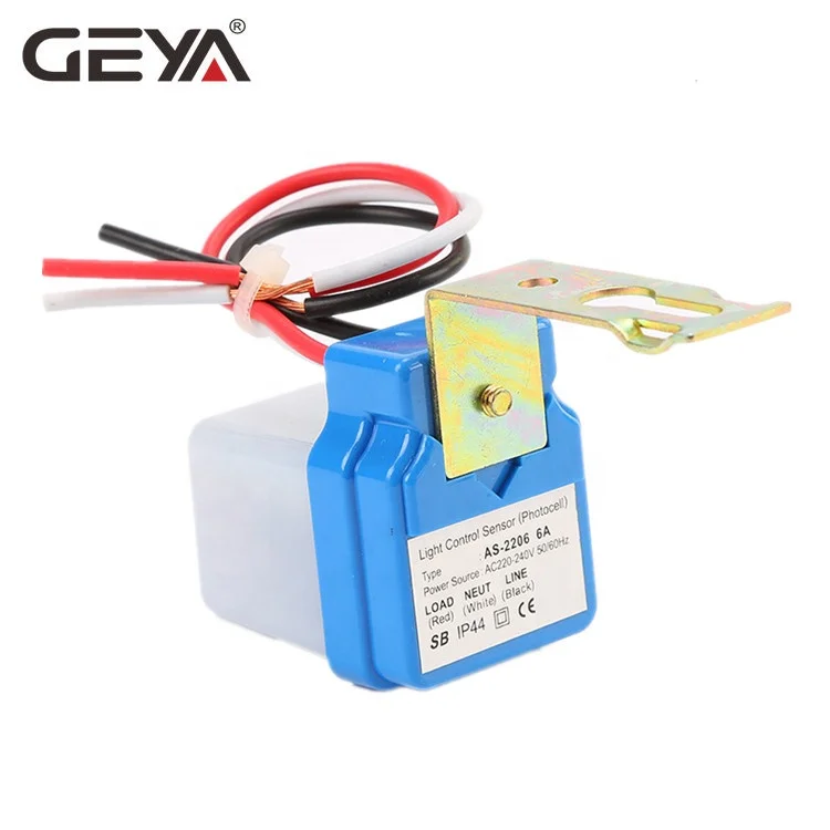 GEYA Factory wholesale Photocell street Light Switch AC 110/220V 50-60Hz 3A 6A 10A Photo Control Photoswitch Sensor Switch OEM