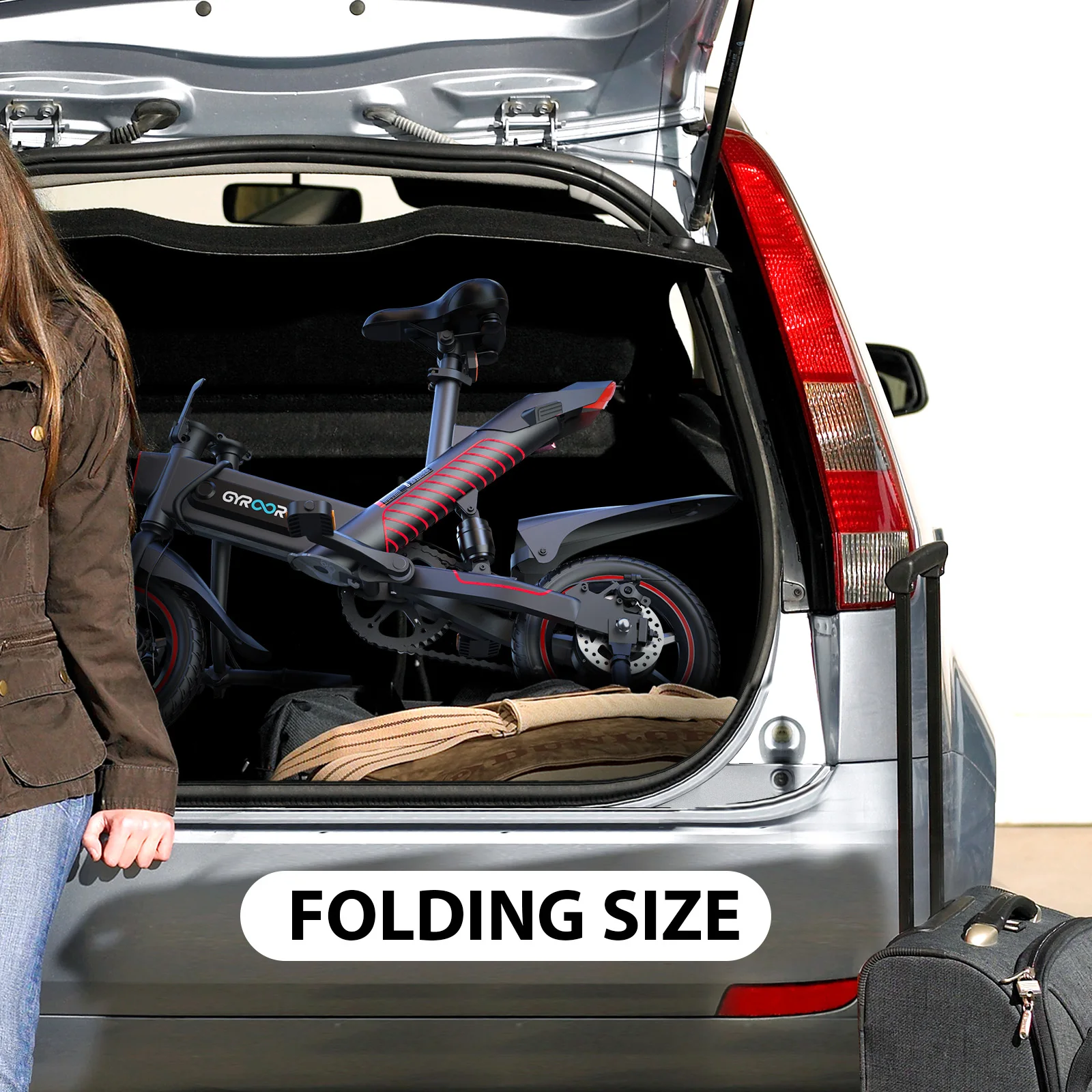 Дешевый складной электровелосипед GYROOR, 350 Вт, с педалями, 12 дюймов, карманный мини-велосипед, дорожный электровелосипед для продажи