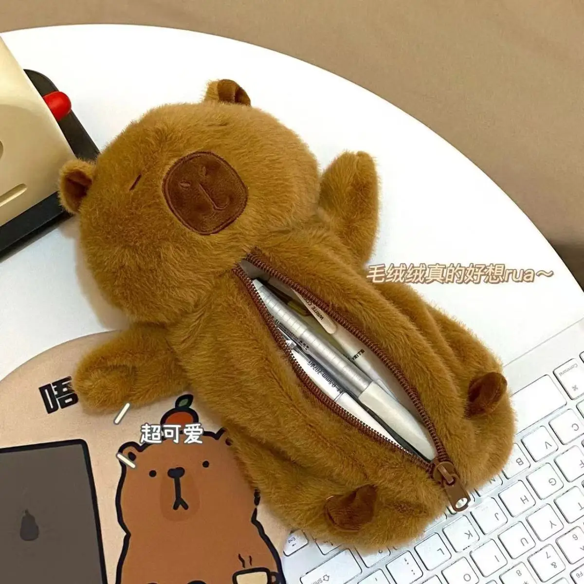 Лидер продаж сумка Capybara плюшевая капибара игрушки для животных пенал хранения декоративных ручек детские