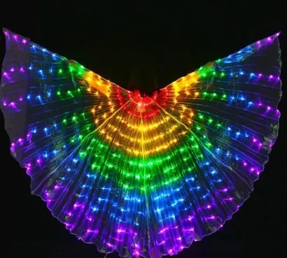 LED Angel Isis Wings Belly Dance LED Light Up Wings Show Costumes Festival Isis Wings Prop Festival Party Performance Wear