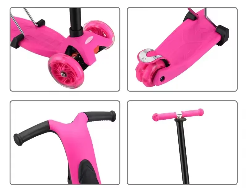 Foot Scooter High Quality Multi-functional 4 In 1 with Removable Seat 4 Light Wheel Kids Toys Foot Scooter