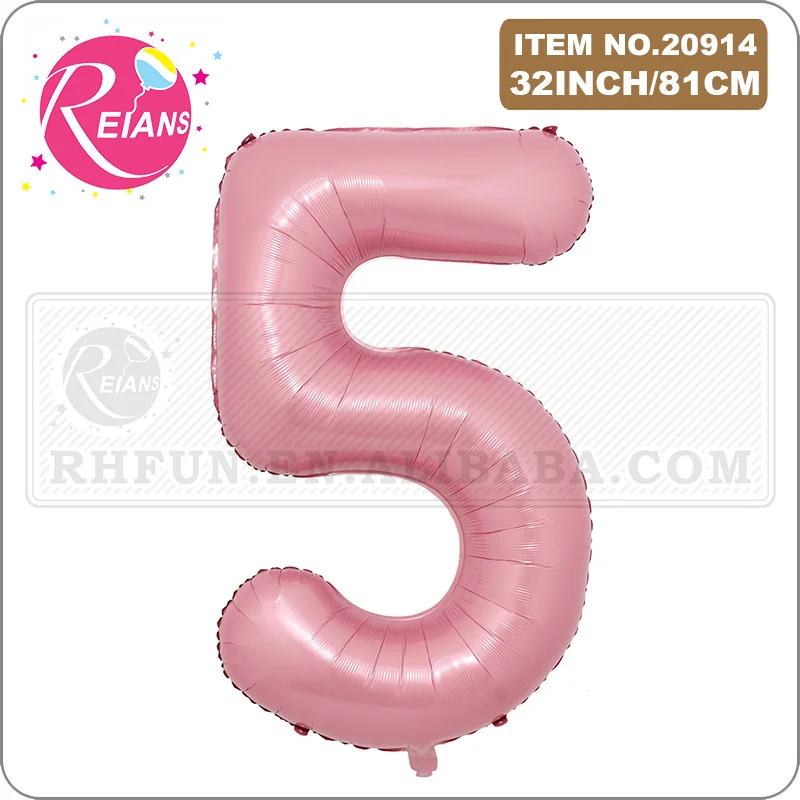 32 inch Pink Foil Number Balloon 0 1 2 3 4 5 6 7 8 9 Anniversary Birthday Party Baby Shower Wedding Decoration Festival Ballon