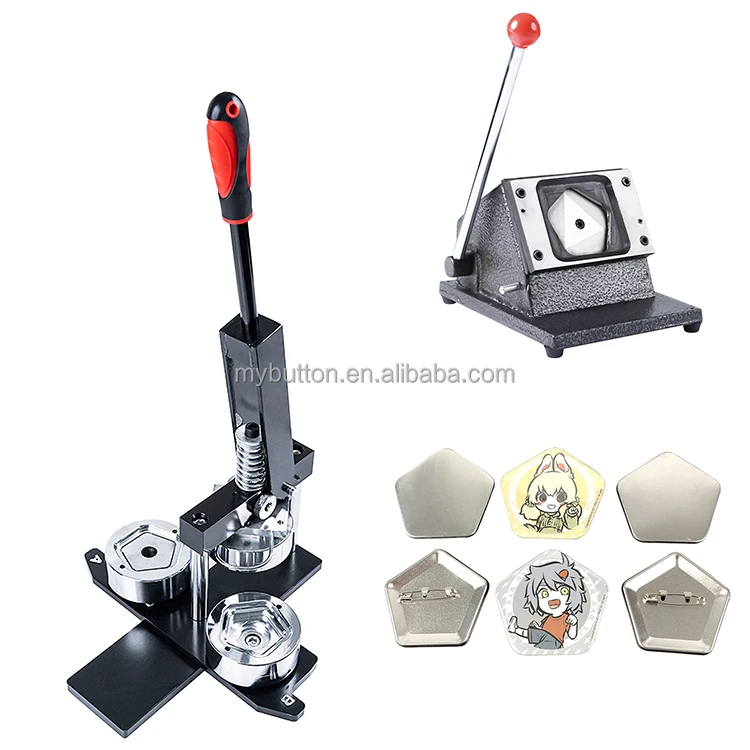 Пентагональный станок для кнопок безопасности + резак бумаги 500 шт. деталей