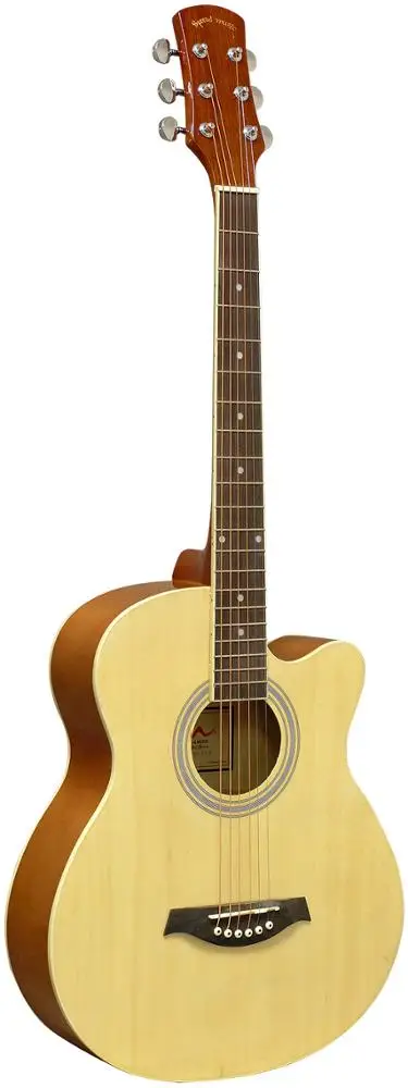 39 inch cutaway acoustic guitar various color acoustic guitar for beginner