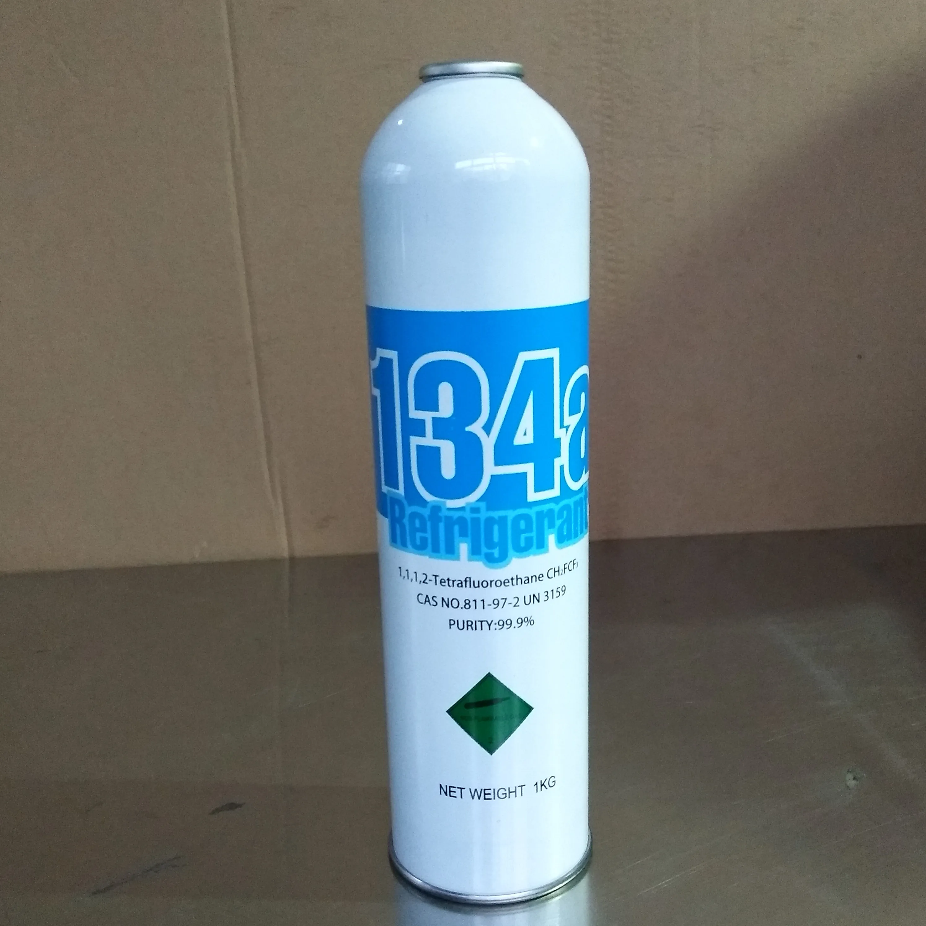 Supplier Wholesale R134a 340g Refrigerant Gas Can Packing 99.9% Purity Refrigerant R134a Cylinder