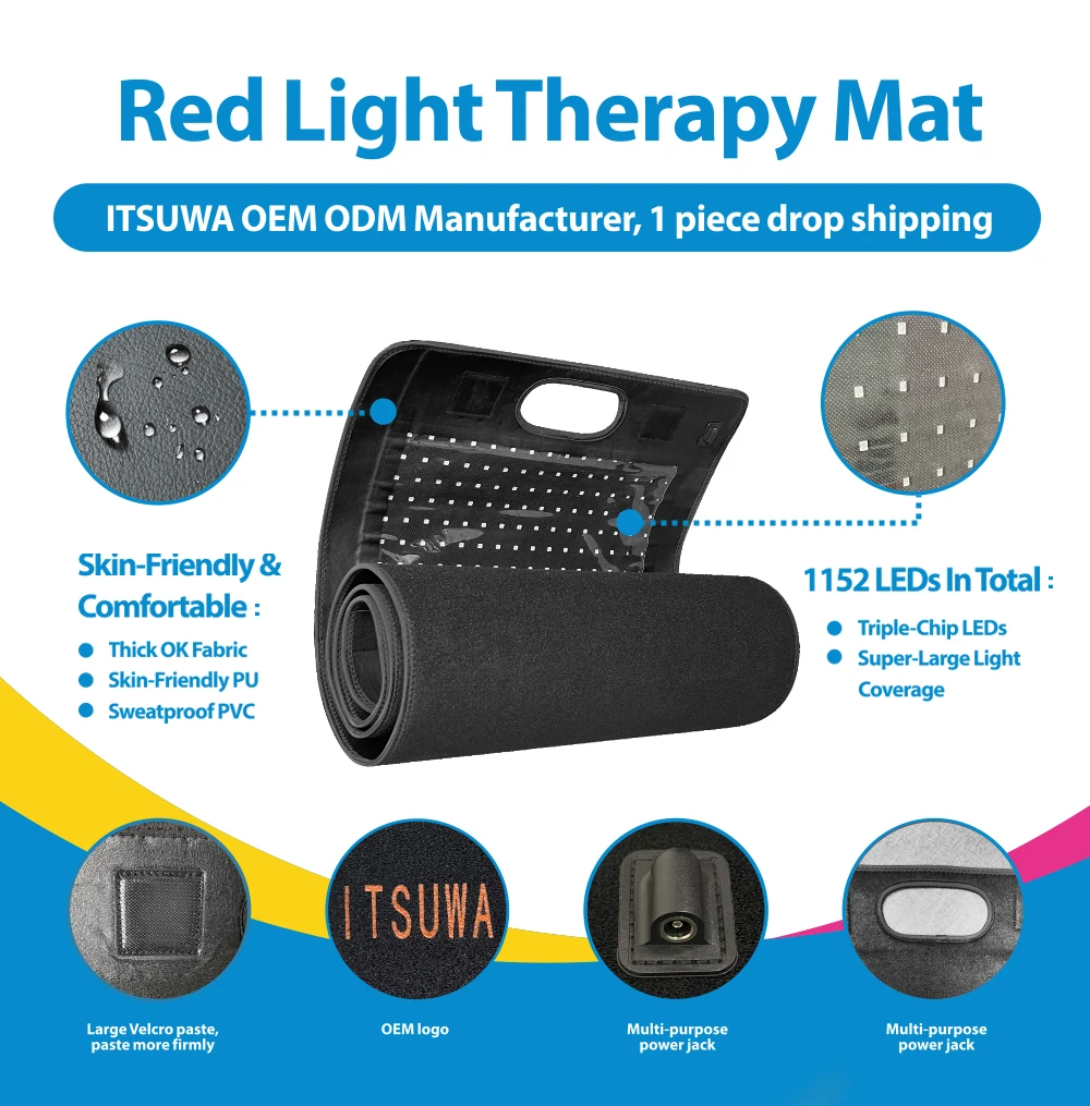 ITSUWa Home Use Wearable 5 Light Intensity 660nm 850nm near infra red led full body light therapy device For Pain Relief