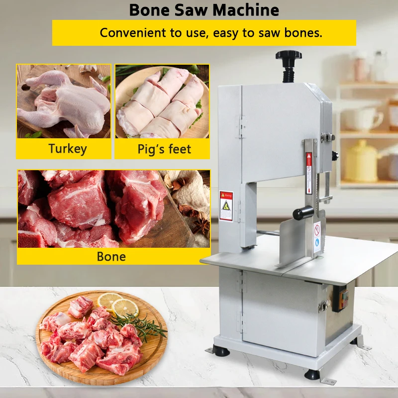 Commercial Electric Fast Bone Sawing Machine Frozen Meat Cutter Trotter/Ribs/Fish/Meat/Beef Essential Restaurants Durable Motor