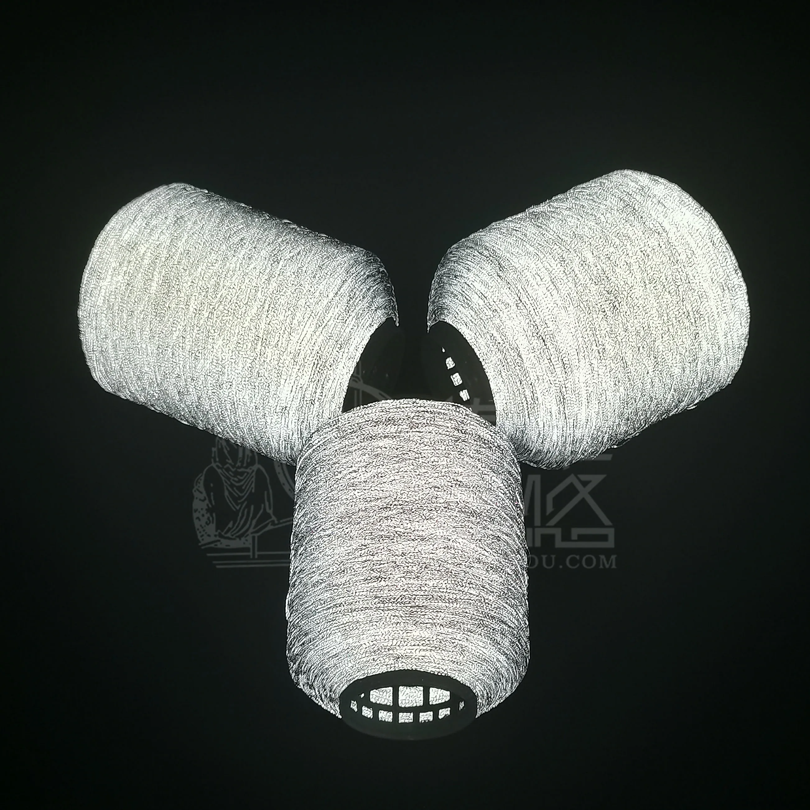 reflective knitting reflective yarn reflective yarn  weaving yarn for T-shirt Jacquard fabric Jacquard socks trade mark