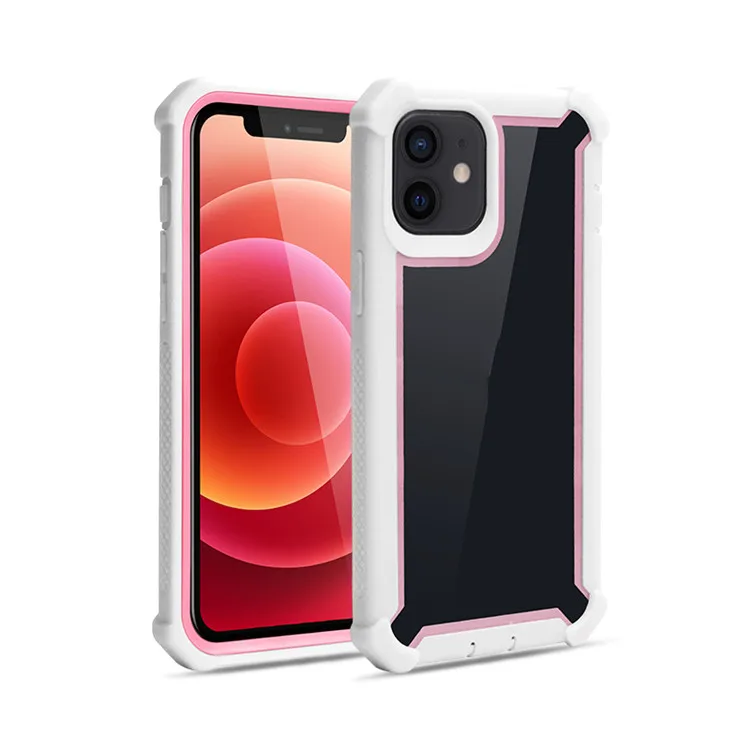 
Fashion pc tpu combo rugged transparent shockproof phone case back cover for TCL Revvl4 plus 