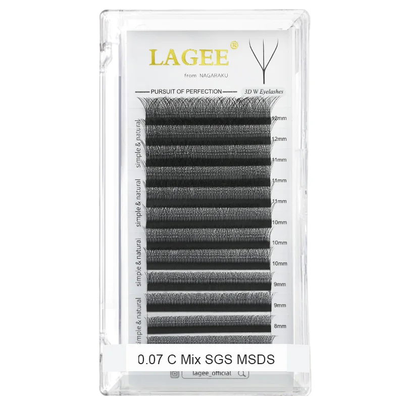 LAGEE 3D W Shape Eyelash Extensions Premade Volume Fans Rapid Easy Fanning yy Eyelashes Bloom Natural Soft Light Lashes