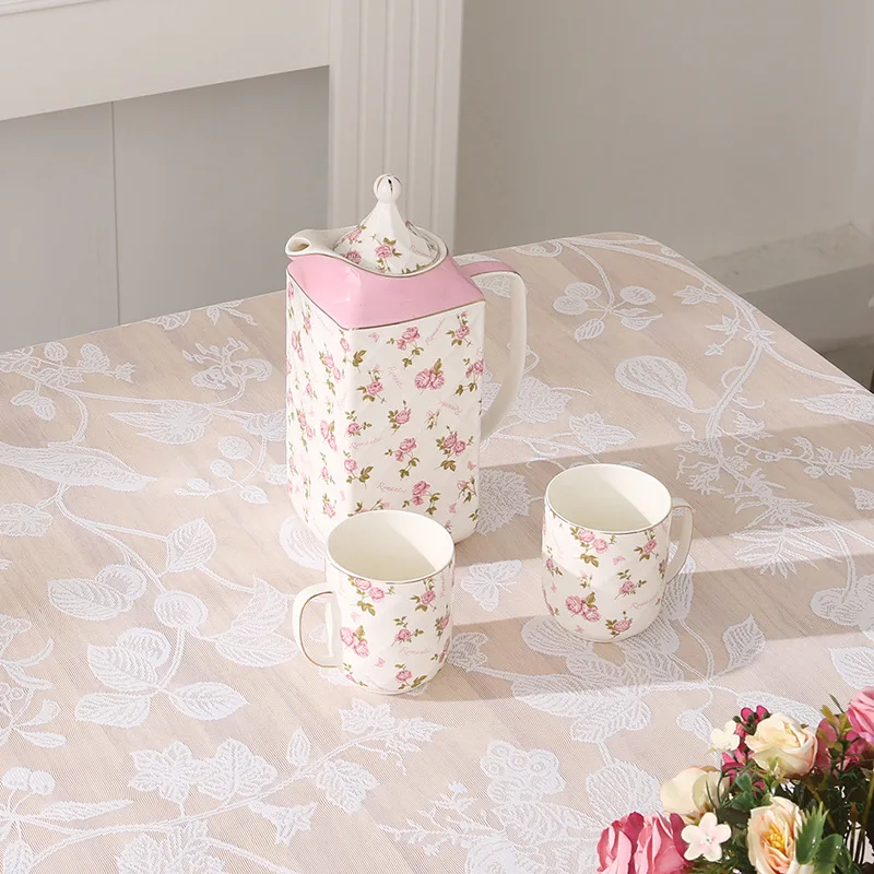 French Aesthetic Lace Tablecloth Solid Color Embroidered Coffee Table Cover Dresser Dormitory Banquet Wedding-for Home Use