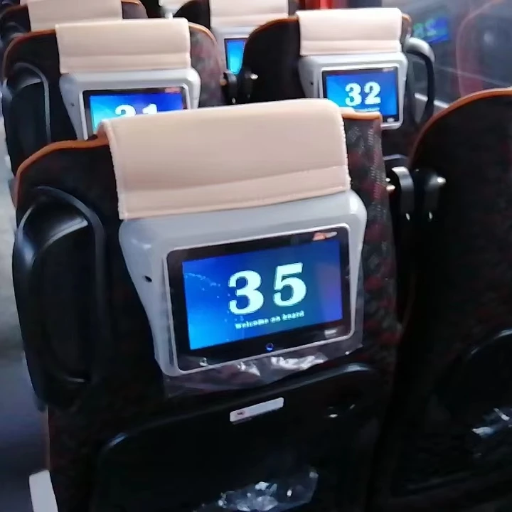 Business bus back seat entertainment display fixed on the seat tablet Automatic bus entertainment system