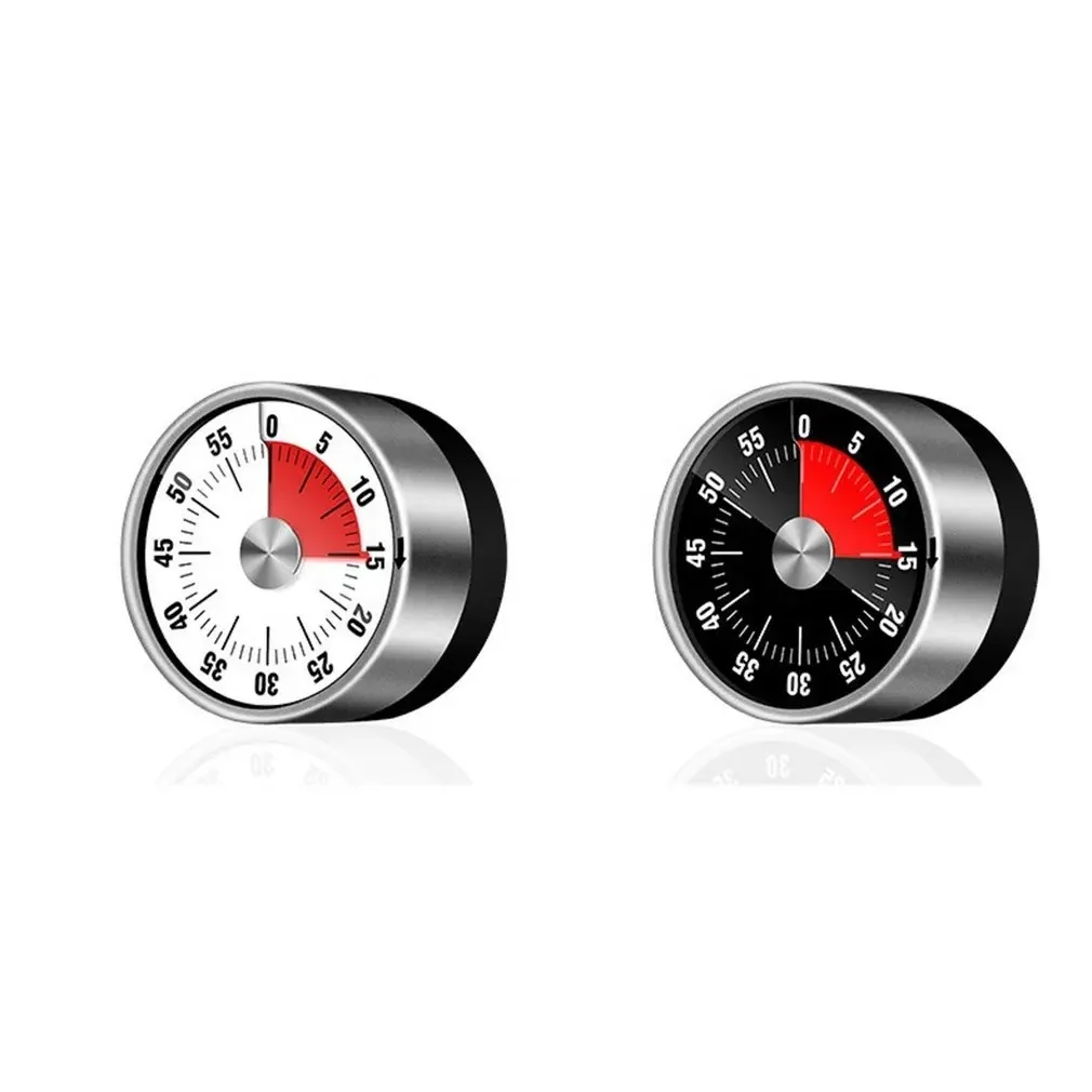 Stainless Steel Timer Kitchen Visualization with Magnetic Suction Time Reminder Student Portable Mechanical Timer Kitchen Tools