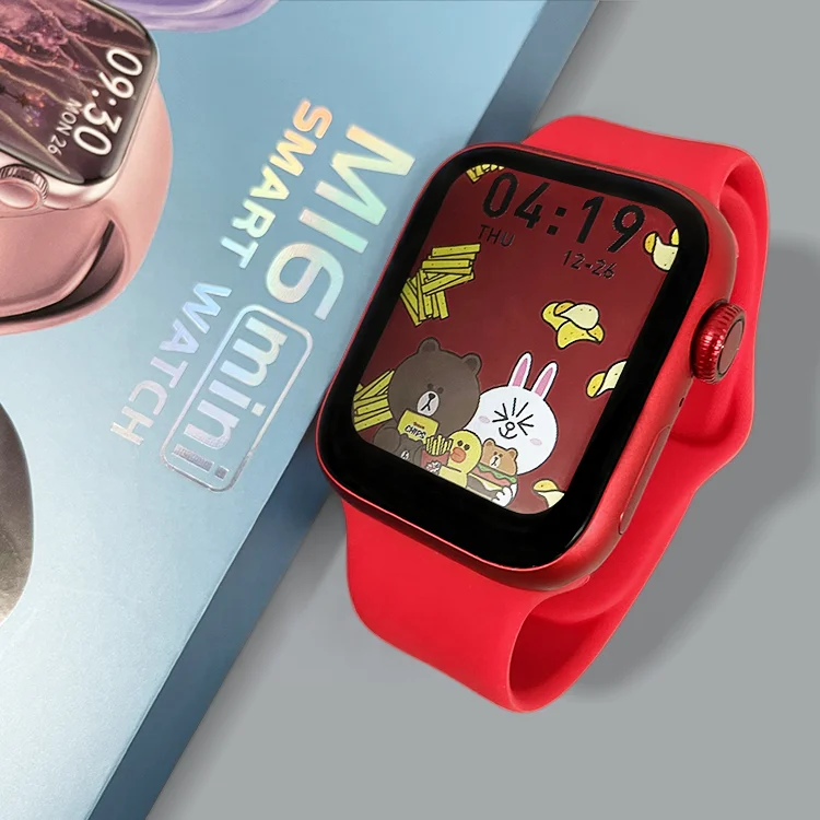 M16 Mini Smartwatch 40mm 1.57 Inch Screen Rotate Crown Wearfit Pro App IWO Reloj M16mini Smart Watch