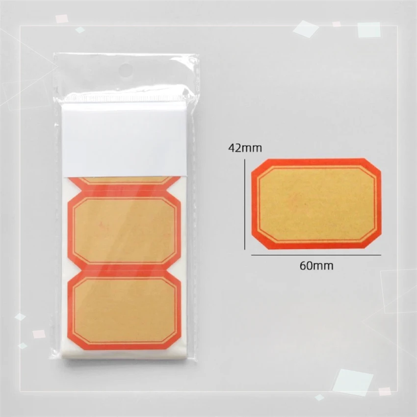 New Explosion Custom Simple Cowhide Self-Adhesive Label Sticker Small Paper Label Commodity Price Sticker Handwriting Name Mark