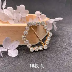 2020 Fancy design apparel metal buckle Rhinestone buckle hexagon designer rhinestone buckle for clothing for bag