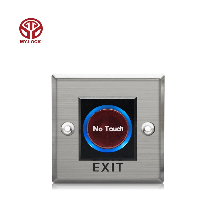 
 Пассивный инфракрасный датчик квадратного типа 12 В, без касания, переключатель ИК-выхода, нержавеющая сталь, кнопка доступа к двери, кнопка вывода  