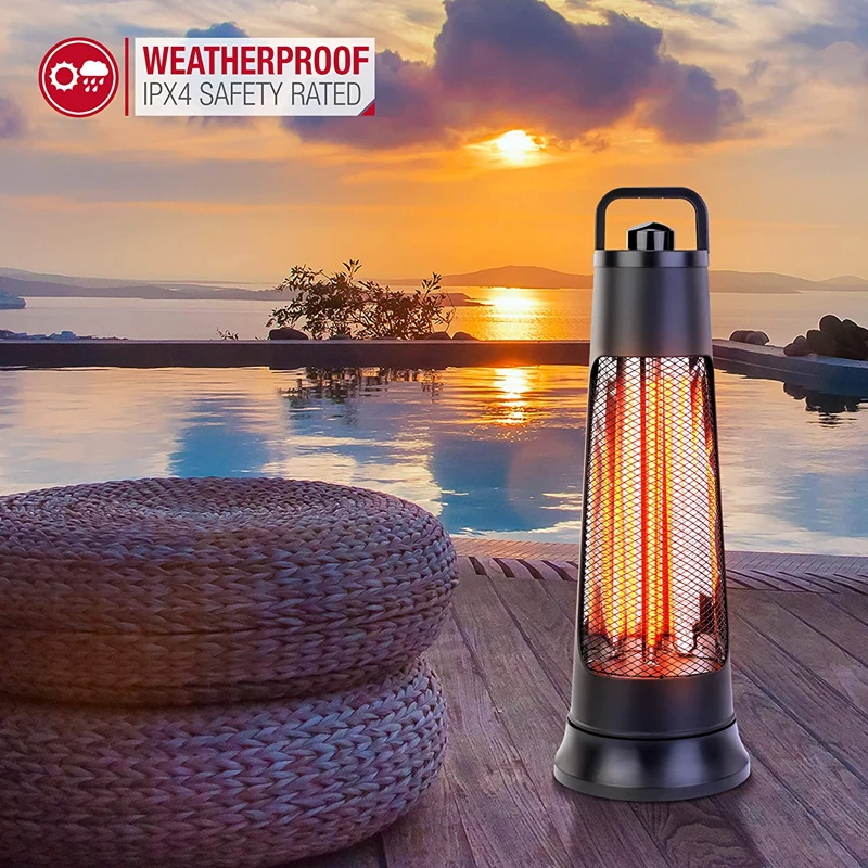 600W waterproof IP24 floor standing table outdoor garden camping infrared electric carbon heater