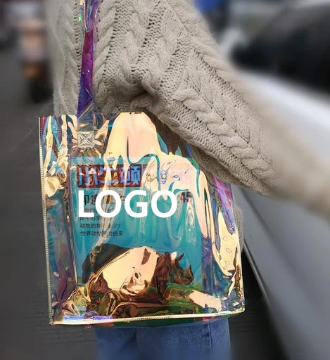 Waterproof Jelly Bag Hologram Handbag Shoulder Bag Clear Summer Handbag