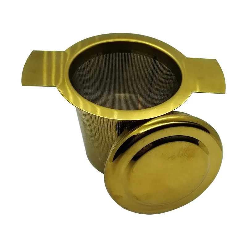 Extra Fine 18/8 Stainless Steel Tea Infuser Mesh Strainer With Double Handles For Hanging