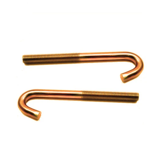 16mm 20mm 24mm 30mm Yellow Zinc Plated L Bolt 304 316 A2-70 J Bolt And Nut