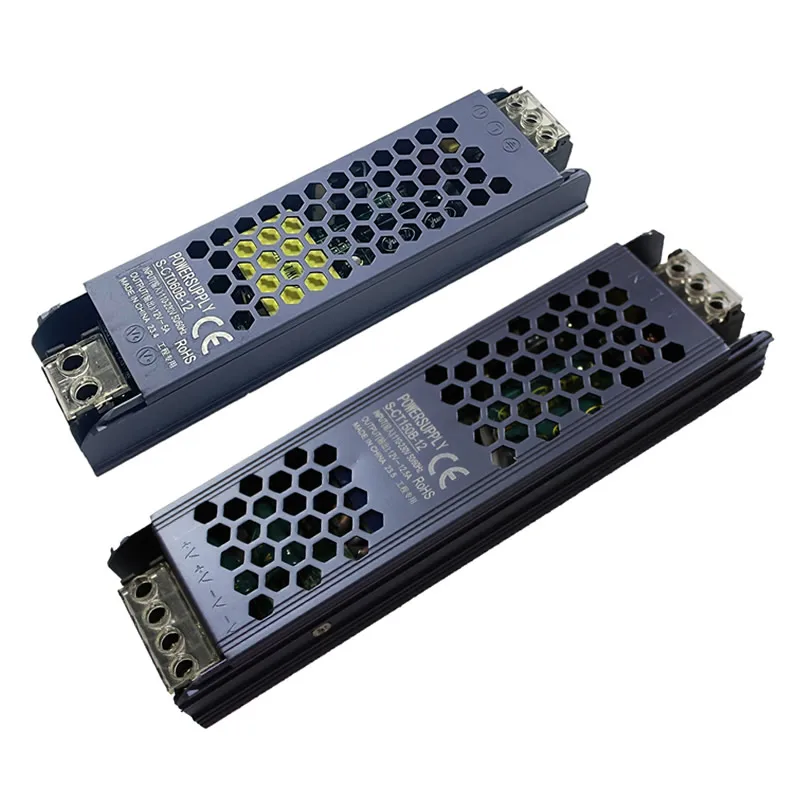 Dc 12v 24v slim led power supply 60w 100w 150w 200w 300w 400w led lighting box led driver power supply