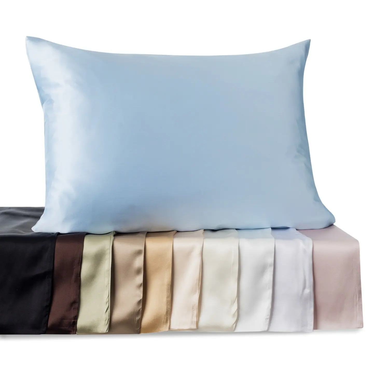 TGC-8R003  19 Mm heavy-duty silk pillowcase double-sided  silk crepe satin, minimalist style zipper pillowcase