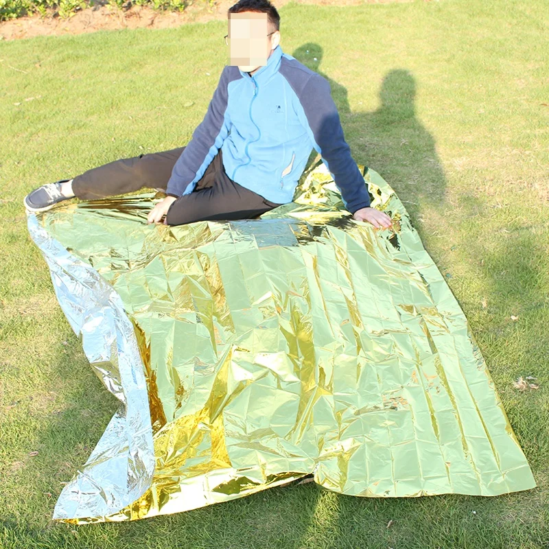 Hot Sell Emergency Thermal Blanket Mylar Thermal Blankets Heat Sheets For Hiking Marathon Running First Aid Kits Bug Out Outdoor