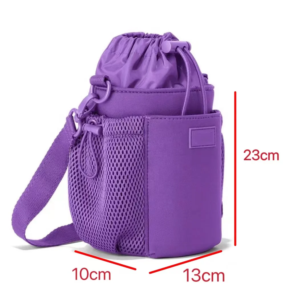 Hot selling light weight  ODM durable waterproof polyester hiking sports gym water bottle carrier unisex bag with phone pouch