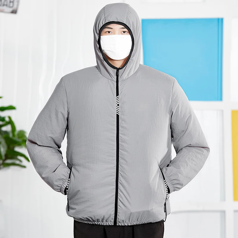 Уличная летняя Солнцезащитная рабочая одежда с Usb-охлаждением, кондиционер для одежды, охлаждающий вентилятор, мужская толстовка с капюшоном, куртка