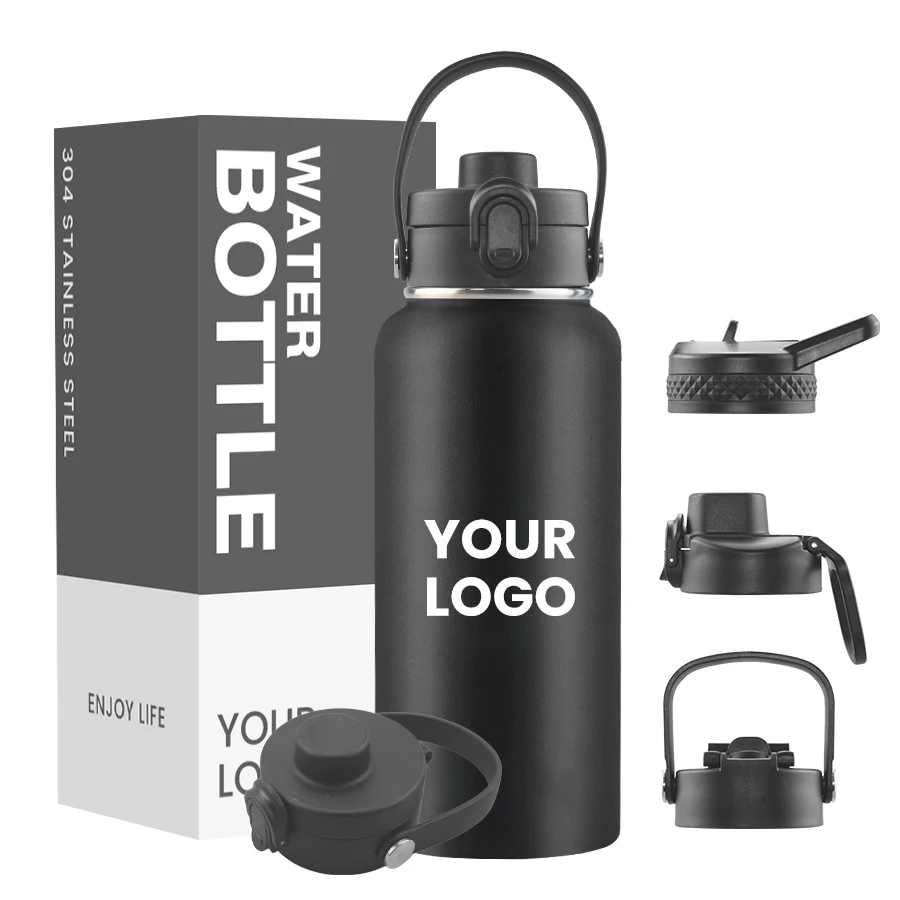 Oem Bpa Free 32Oz Wide Mouth Double Wall Stainless Insulated Thermal Vacuum Flask Sports Water Bottles With Custom Logo