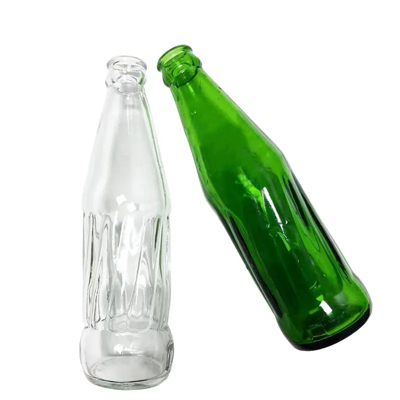 220ml Custom Transparent Empty Glass Soft Carbonated Drink Soda Pop Bottle