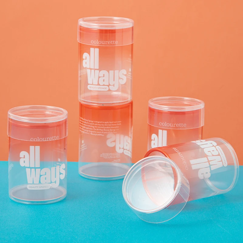 Round Packing Clear Box Curling Cylinder Plastic Transparent PVC Packaging Box Beauty Egg Round Box