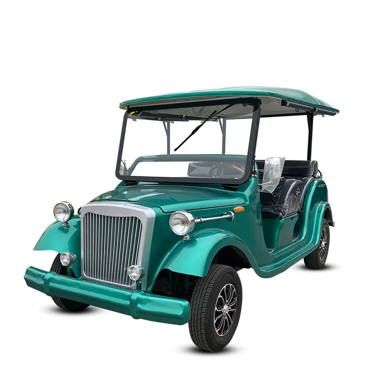 High quality custom buggy sightseeing bus 2+1rows electric vintage car discount price wedding retro golf cart for sale