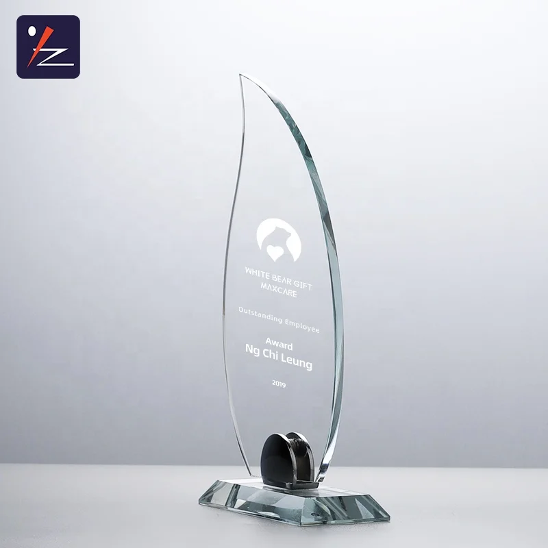 Peach  shaped  best selling blank crystal glass award for business gift