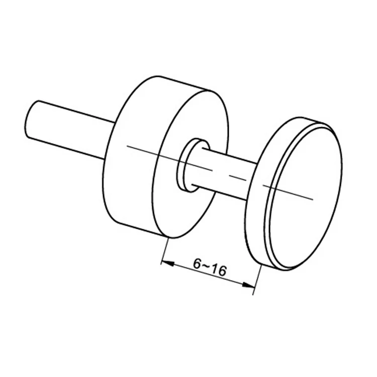 Stainless steel frameless  glass railing system holder glass standoff