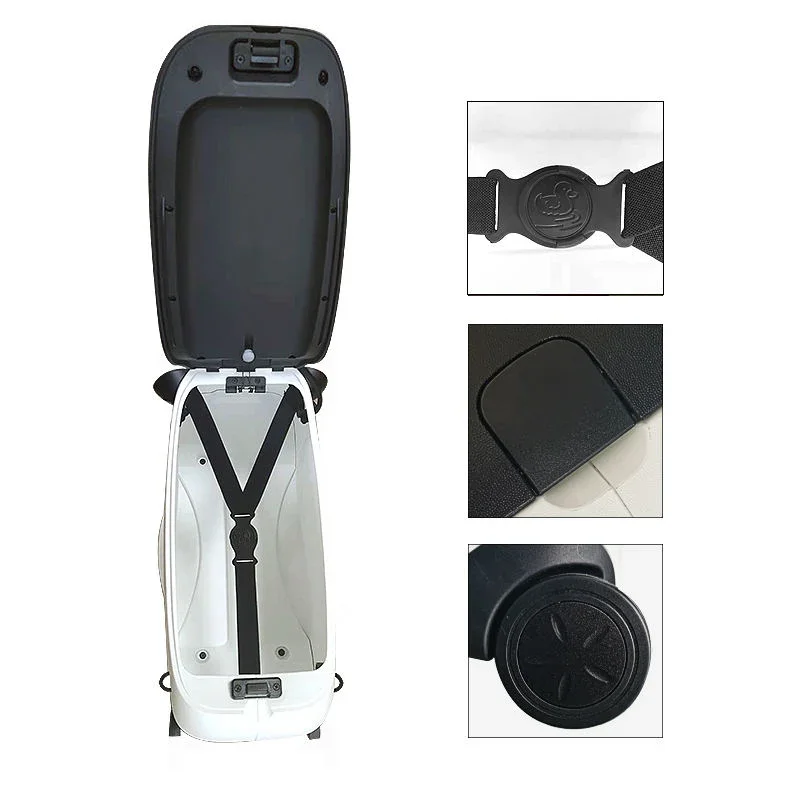 PP Cute Children Animal Design Panda Kids Ride on Rolling Suitcase Luggage for School Travel Trip