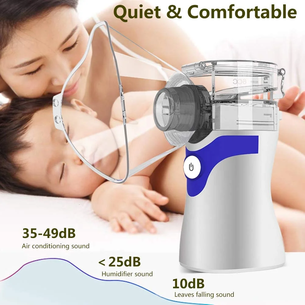 Мини Портативный Небулайзер, Ингаляционная сетка, небулайзер, ультразвуковой распылитель, аппарат для дыхания, компактный испаритель, небулайзер