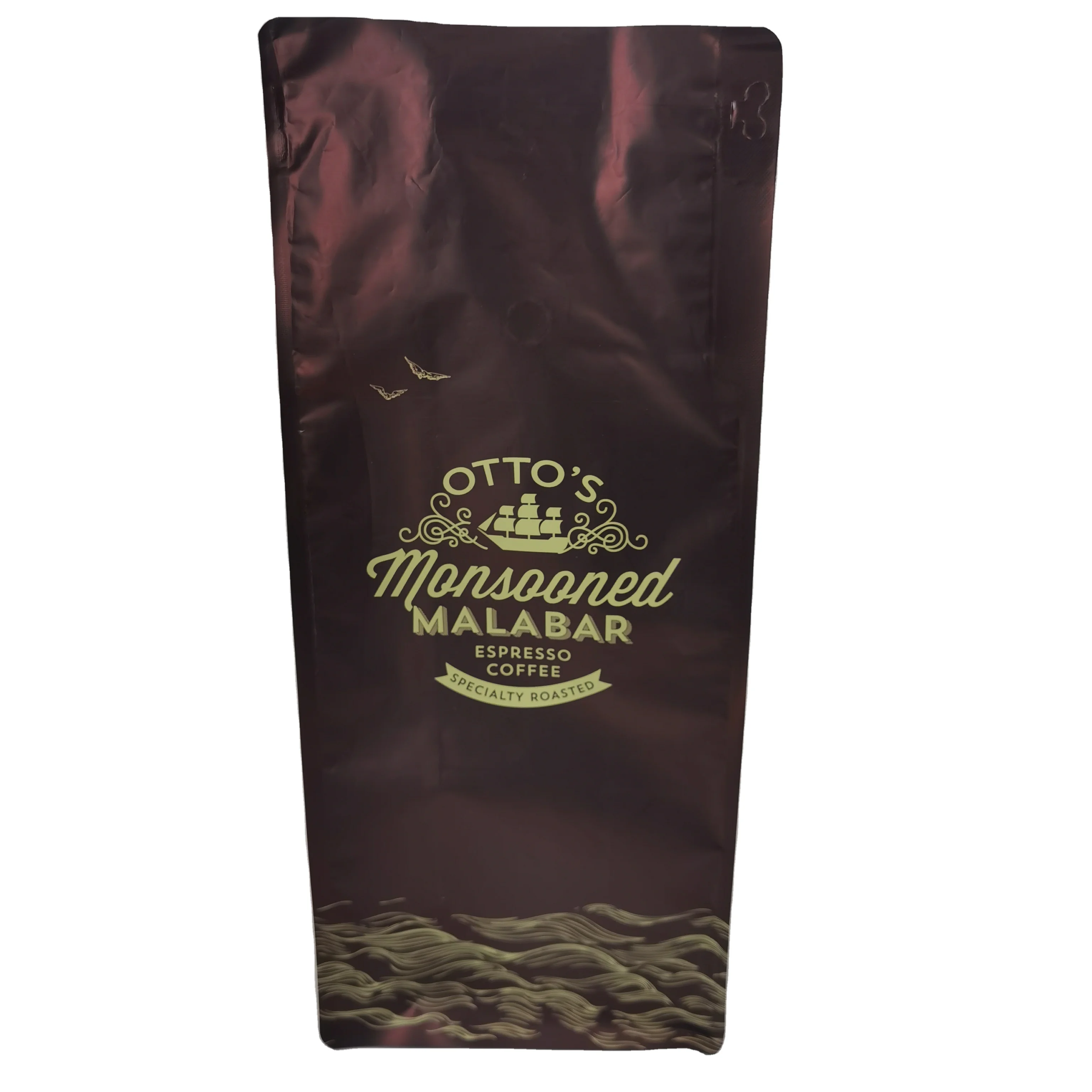 Customized Mylar Coffee Bags Side Gusset Packaging 500 Gram 1kg Vacuum sealed Coffee Bags