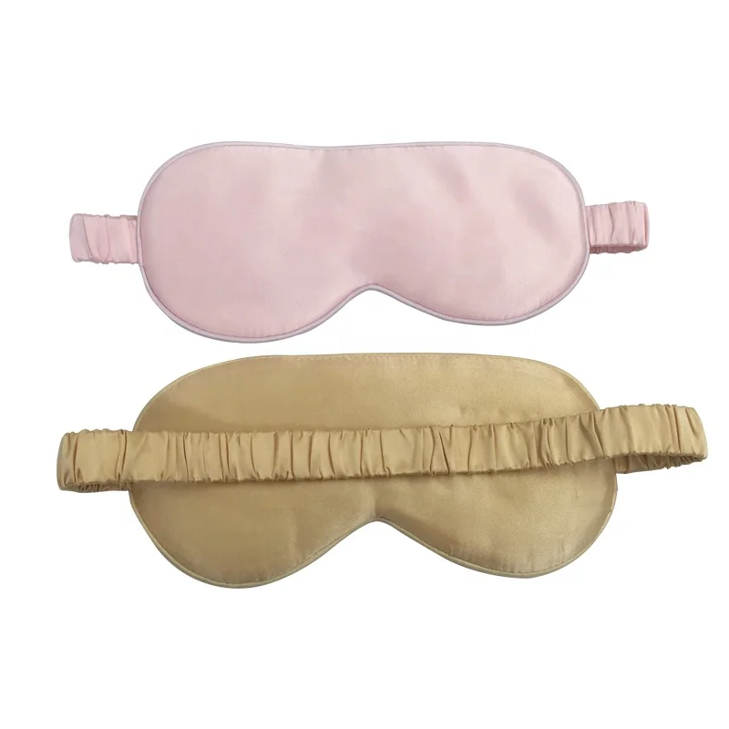 Hot sale super smooth pure silk private label elastic band 16mm 19mm 22mm sleep eye mask silk steam